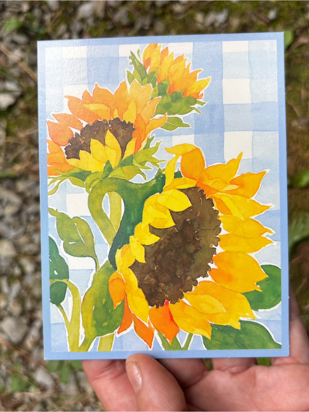 Vintage Hallmark Sunflower Greeting Cards & Envelopes Set (6ct)